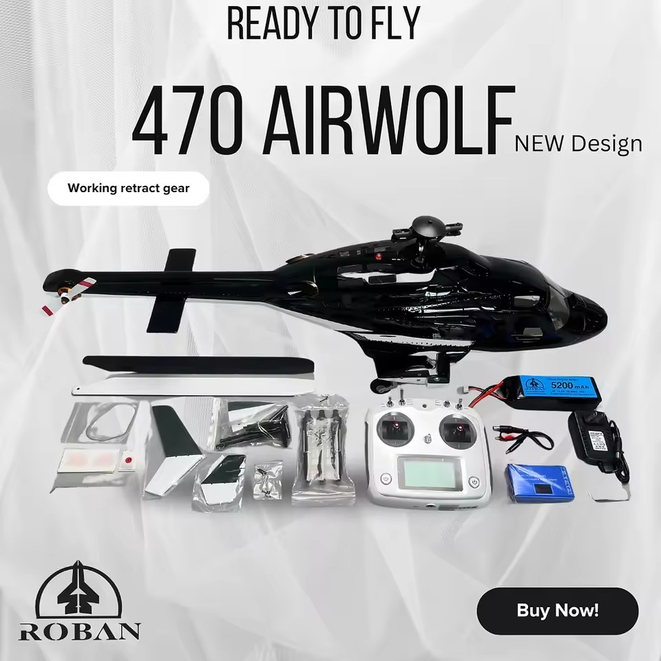 Rc Helicopter Bag - ROBAN 470 Size Airwolf Helicopter RTF