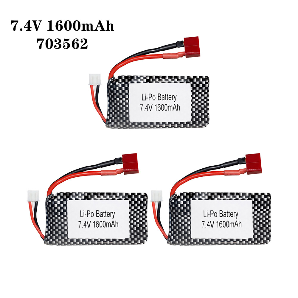 Rc Helicopter Parts - 1/2/3pcs/Lot 7.4v 1600mah 703562 25C Lipo