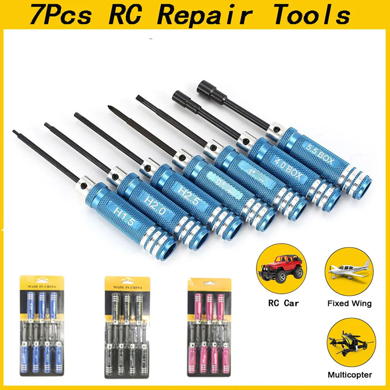 7Pcs 1.5 2.0 2.5mm RC Hex Driv - Rc Helicopter Tool Kit ulasan dan harga