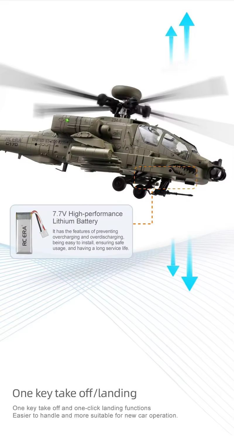 New In Stock Rc Era Ah-64d Apa - Rc Helicopter Single Rotor ulasan dan harga