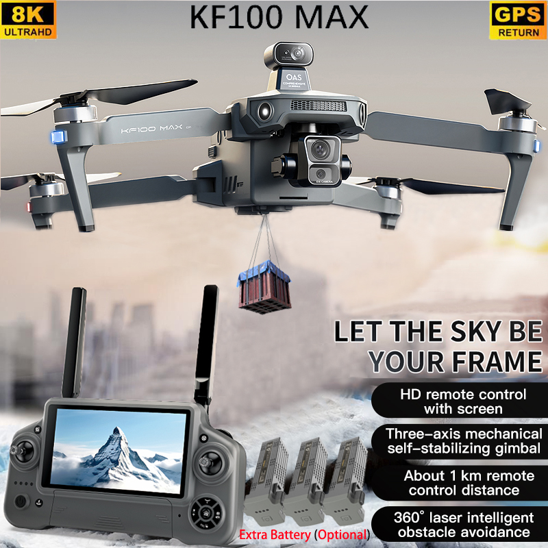KF100 MAX GPS Drone 4K Camera  - Rc Helicopter Charger ulasan dan harga