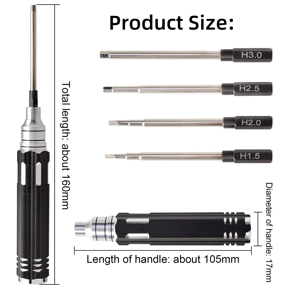 4 in 1 1.5mm 2.0mm 2.5mm 3.0mm - Rc Helicopter Tool Kit ulasan dan harga