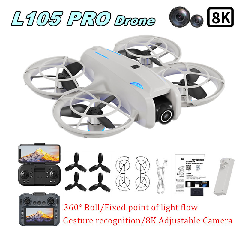 L105 PRO Drone Duel 8k Lens Fu - Rc Helicopter Case ulasan dan harga