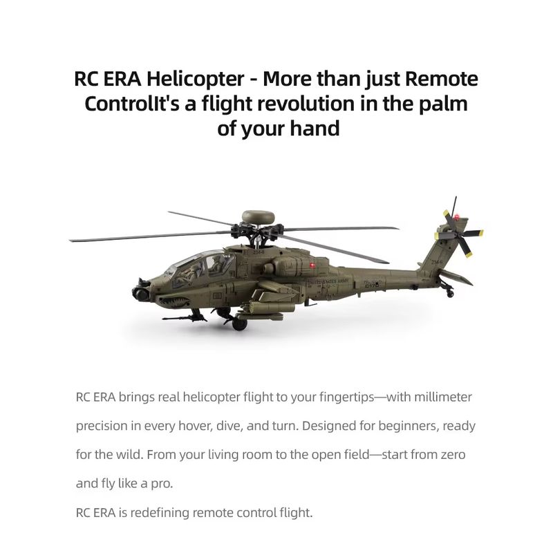 New In Stock RC Era Ah-64d Apa - Rc Helicopter Single Rotor ulasan dan harga